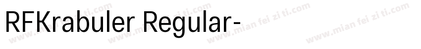RFKrabuler Regular字体转换